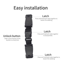 Safety Belt Clip for Children, Universal Use for Securing Car Seats, Prams, Highchairs and Bicycle Seats