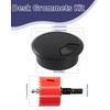 2 in. Hole Saw with 10PCS Black Desk Grommet -