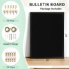 Large Cork Board Double-Sided Bulletin Board with Linen 30"x 20",