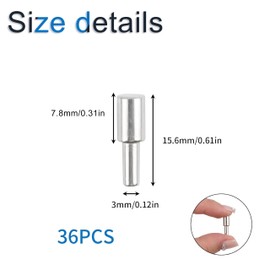 36pcs Sliver Cabinet Board Support Pegs, 3mm Metal Shelf Pins,Furniture Shelves Bracket,Small Shelf Support Pins for Kitchen Cabinet Bookcase Furniture and More