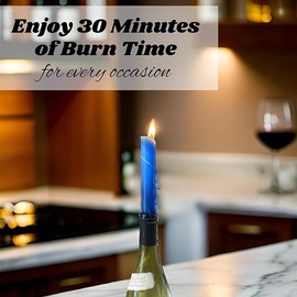 Candlestock Hippie Drippy Drip Candles - Pack of 66 Dripping Taper Candles - Wine Bottle Melting Candle (Red)