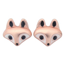 World End Imports Cute Little Fox Head Stud Post Earrings