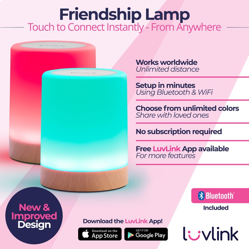 LuvLink Friendship Lamps No Subscription WiFi Touch Lamp for Long