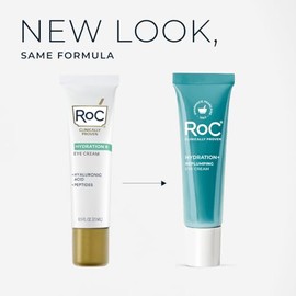 RoC Multi Correxion Crema antienvejecimiento para debajo de los ojos con ácido hialurónico para hinchazón y ojeras (.5 oz) + cápsulas de retinol RoC (