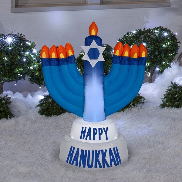 Gemmy Industries Hanukkah Menorah Christmas Inflatable Plastic