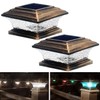 HUYIENO Solar Post Cap Lights Outdoor LED Lighting Deck Fence