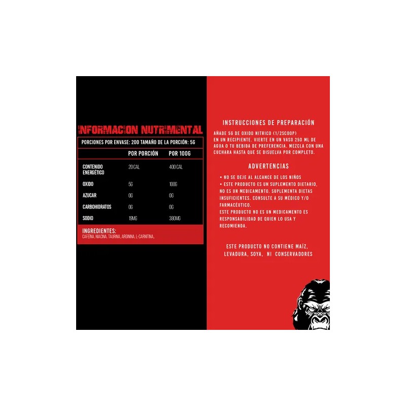 Óxido Nítrico Strong Protein 1 Kg 200serv Varios Sabores