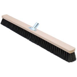 Hall Broom Natural Hair 80 cm - Workshop Broom with Metal Handle Holder - Indoor Broom with Natural Hair Bristles - Industrial Broom Made of Beech Wood - Horsehair Broom for Dust and Fine Dirt