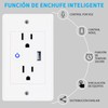 NOVAKA Contacto Duplex, Enchufe Inteligente con Conexión Wifi, Enchufes Contacto