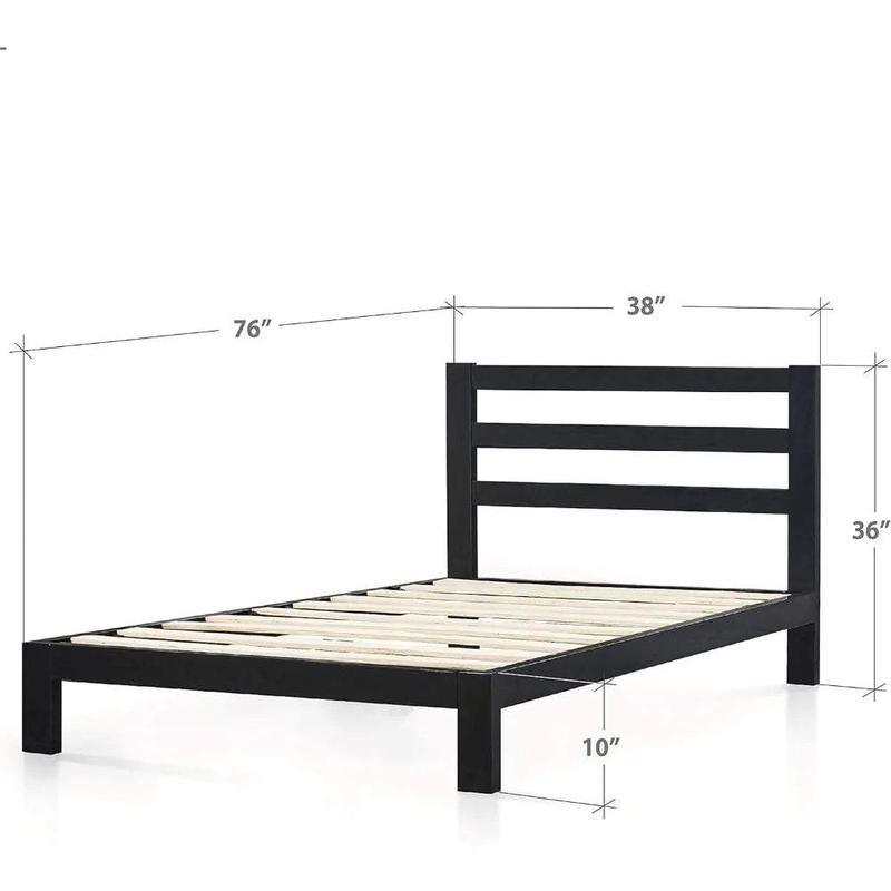 Simple Modern Bedframe: Ol' Reliable - Size: Black Full, Ships