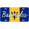 Generic Barbados Flag with Name Novelty Car Auto License Plate,