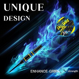 Lavishio Steel Tip Darts Set,3 Pack Professional Dart with Dart Sharpener, Rubber Rings, Flight Protector and Dart Case