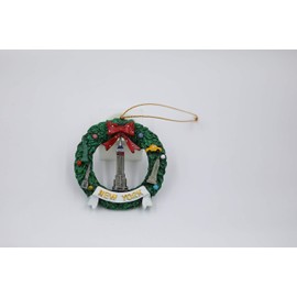 ZIZO New York Christmas Wreath Ornament Collection 3 inches (Empire State Building)