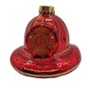 Krebs Designer Seamless 2.5" Firefighter Hat Glass Figurine Holiday Ornament
