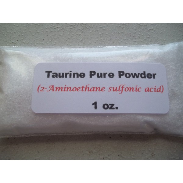 Taurine 1 oz. (28 grams) Taurine Pure Powder (2-Aminoethane sulfonic acid)
