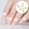 Healeved Women's Striped Nail Art Tips 24pcs Full Coverage False