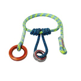 Notch Rope Logic 11.7 m x 5 ft. Banshee Adj Friction Saver with Large & Small Aluminum Wear-Safe Rings, Individually Serialized, Compatible with Rope Style Bridges, MBS: 30kN (64103)