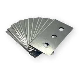 Excell BXB25905-20 Set of 20 Replacement Blades for the SD-259 Stretch Film Cutter; Packaged in Blue Plastic Box with Yellow Cap; Blade Dimensions 1.673 x 0.837 x 0.013 Inches (42.5 x 21 x 0.317 mm)