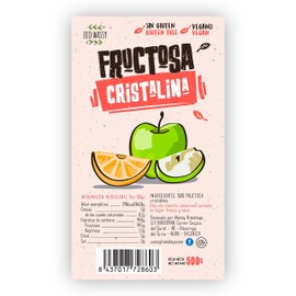 Premium Quality Natural Fructose | 100% Pure Fructose Powder (Crystalline) | Carbohydrate Preparation with Low Glycemic Index | GMO Free, Vegan, Gluten Free