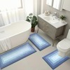 Bsmathom Microfiber Bathroom Rugs Sets 3 Piece, Non-Slip Absorbent Bath