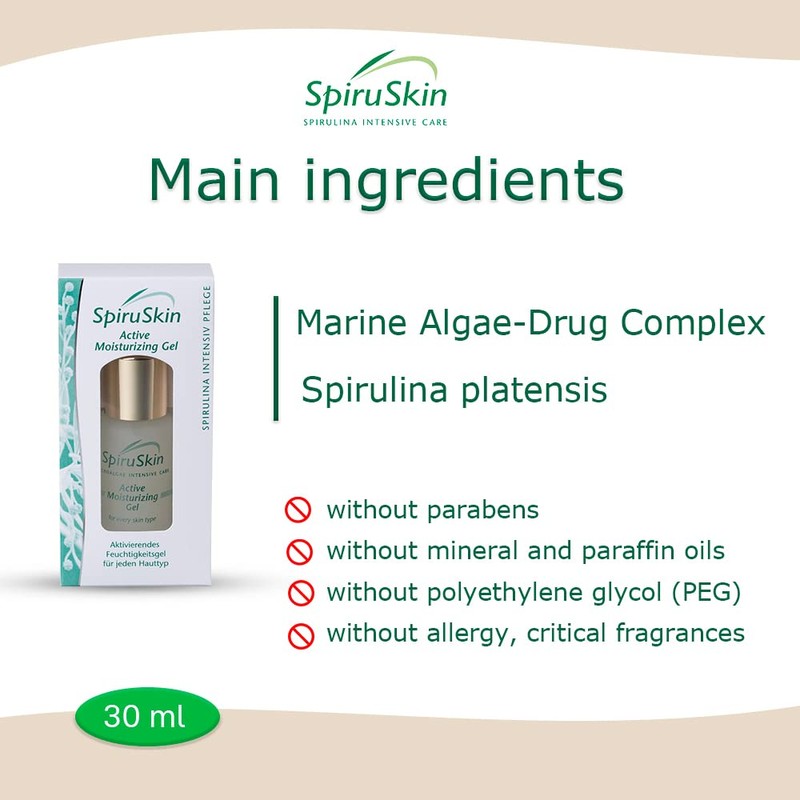 SPIRUSKIN Active Moisturising Gel 30 ml