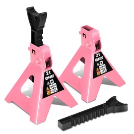 DNA MOTORING 1 Pair Jack Stands, 2 Ton (4400 lbs) Capacity Car Lifting Stand, Adjustable Height Car Jack Stands for Cars, Sedans, Small Vehicles, SUV, TOOLS-00681-PK