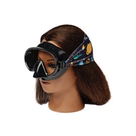 Splash Place SWIM MASK with Fabric Strap - Galactic Explorer | Fun, Fashionable, Comfortable - Kids Swim Goggles with Nose Cover