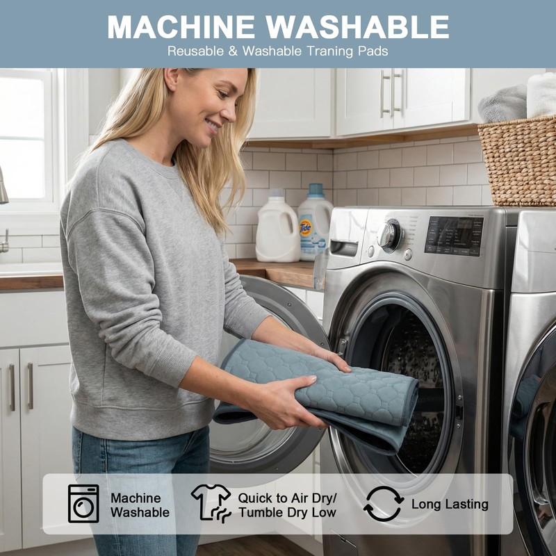 Washable Pee Pads for Dogs, 2 Pack Absorbent Reusable Training