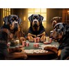 QACEYID Diamond Painting Kits for Adults Rottweiler Dogs Playing Poker