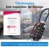 TSA Approved Cable Luggage Locks, Re-settable Combination with Alloy Body