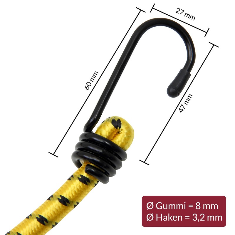 Deuba® Tie Down Strap Expander Luggage Straps Heavy Duty Metal