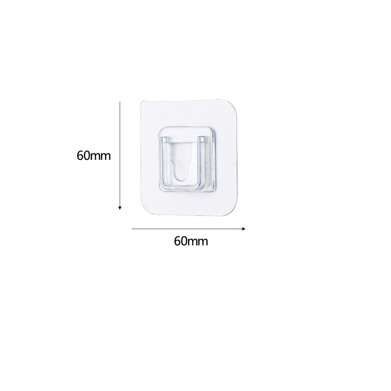 MEELYHOME 10 Pcs Double-Sided Adhesive Wall Hooks Waterproof Oilproof Self