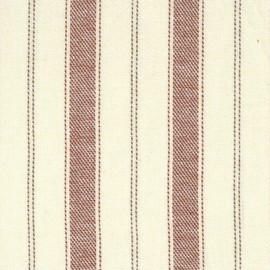 Elrene Home Fashions Updated Ticking Rod Pocket Stripe Kitchen/Café Tier Window Curtain, Set of 2, 30" x 24", Spice