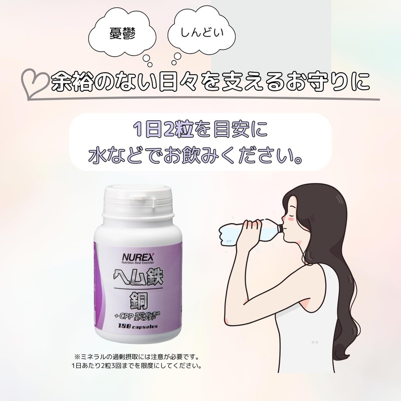 ニューレックス ヘム鉄&銅+CPP 180粒入り