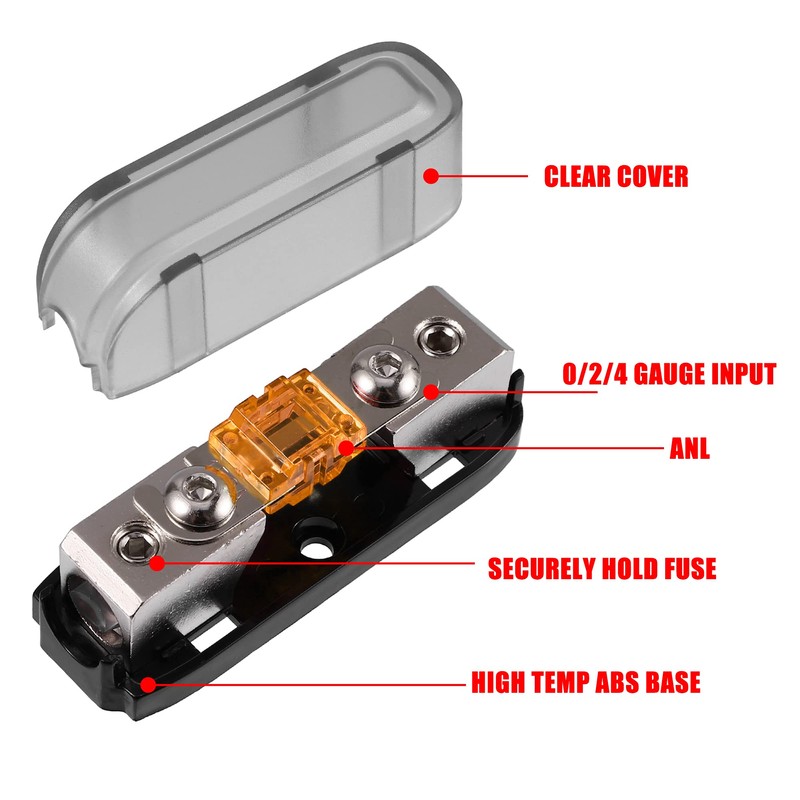 X AUTOHAUX 2pcs 4 8 Gauge Fuse Holder with 40