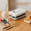 White 3 in 1 timing Sandwich Maker with Non-Stick Plates