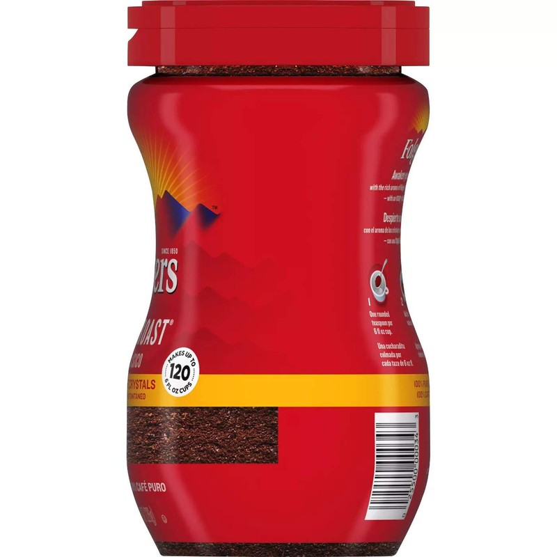 Folgers 20083 Classic Roast Instant Coffee Crystals, 3 Ounces, 100%
