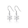 SLUYNZ 925 Sterling Silver Christmas Snowflake Earrings Drop for Women