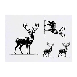 Azeeda 4 x 'Majestätischer Hirsch' Temporäre Tattoos - Wasserfest, Hautfreundlich & Ungiftig · Transfers in Verschiedenen Größen (TO00073112)
