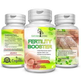 Natures Living Fertility Booster Female Reproductive Health 3000mg Herbal (1 Month Support)