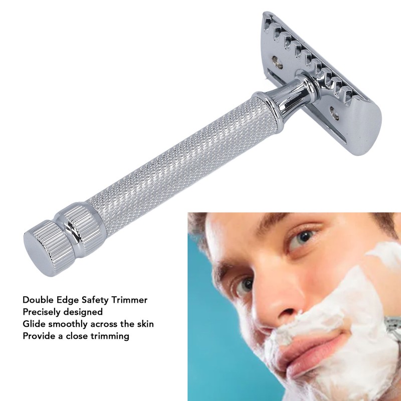 Double Edge Safety Trimmer Washable Zinc Alloy Manual Clipper Handle