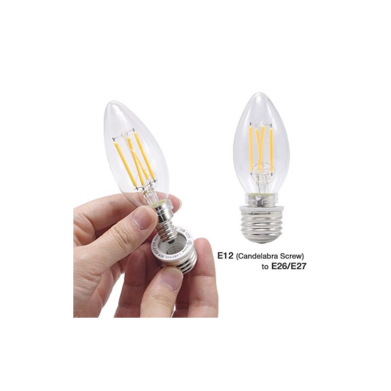 YiLighting Supplier (E26/E27 to E12 Adapter) E26 Medium Screw Base
