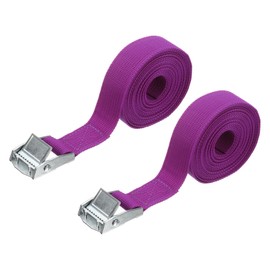 HARFINGTON 2pcs Straps Tie Downs 9.84 ft x 0.98" 551lb Safe Work Load Cargo Lashing Straps for Cargo Moving Trucks Luggage Motorcycle, Purple