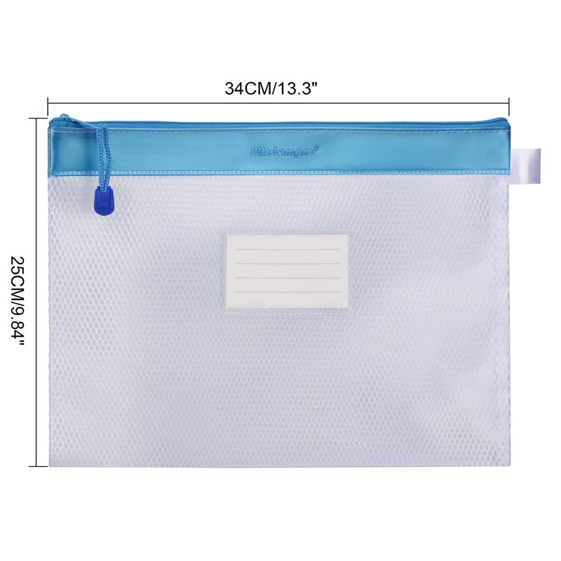 Zipper File Bag, Wisdompro® 4 Packs Letter Size Paper Document