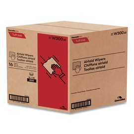 Cascades PRO Tuff-Job Airlaid Wipers – Medium Weight 1-Ply Disposable Wipes – Highly Absorbent Towels for Industrial, Automotive, and Janitorial Cleaning – 50 Sheets/Pack – W300 – White