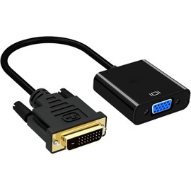Multibao DVI to VGA Adapter, DVI-D 24+1 Pin Male to VGA 15Pin Female Active Cable Converter PC HDTV Computer/Laptop TV/Monitor