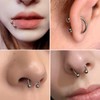 ESHIONER G23 Titanium Septum Rings Horseshoe Piercing Daith Tragus Lip