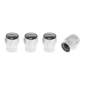 RATCHROLL 4 Pcs Tire Valve Stem Caps Stylish 8x14mm Tyre Valve Dust Covers Silver Tone Aluminum Alloy Epoxy Resin