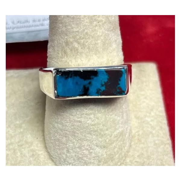 Natural Creations mens sterling silver ring Size 9 Shattuckite