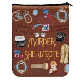 MAOFAED TV Series Inspired Gift Book Sleeve For Book Lover Book Protector For Paperback Bookish Merchandise Book Nerd Gift (she wrote murder)